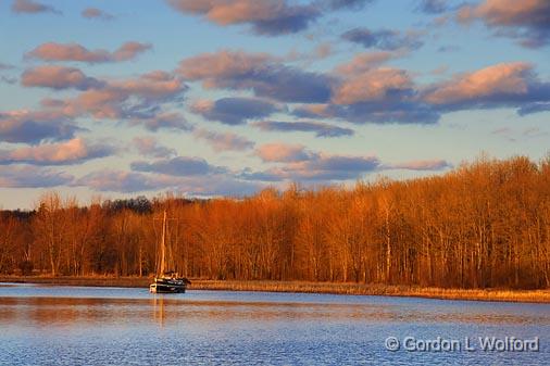 Sailboat At Sunset_47953.jpg - Photographed near Ottawa, Ontario - the Capital of Canada.